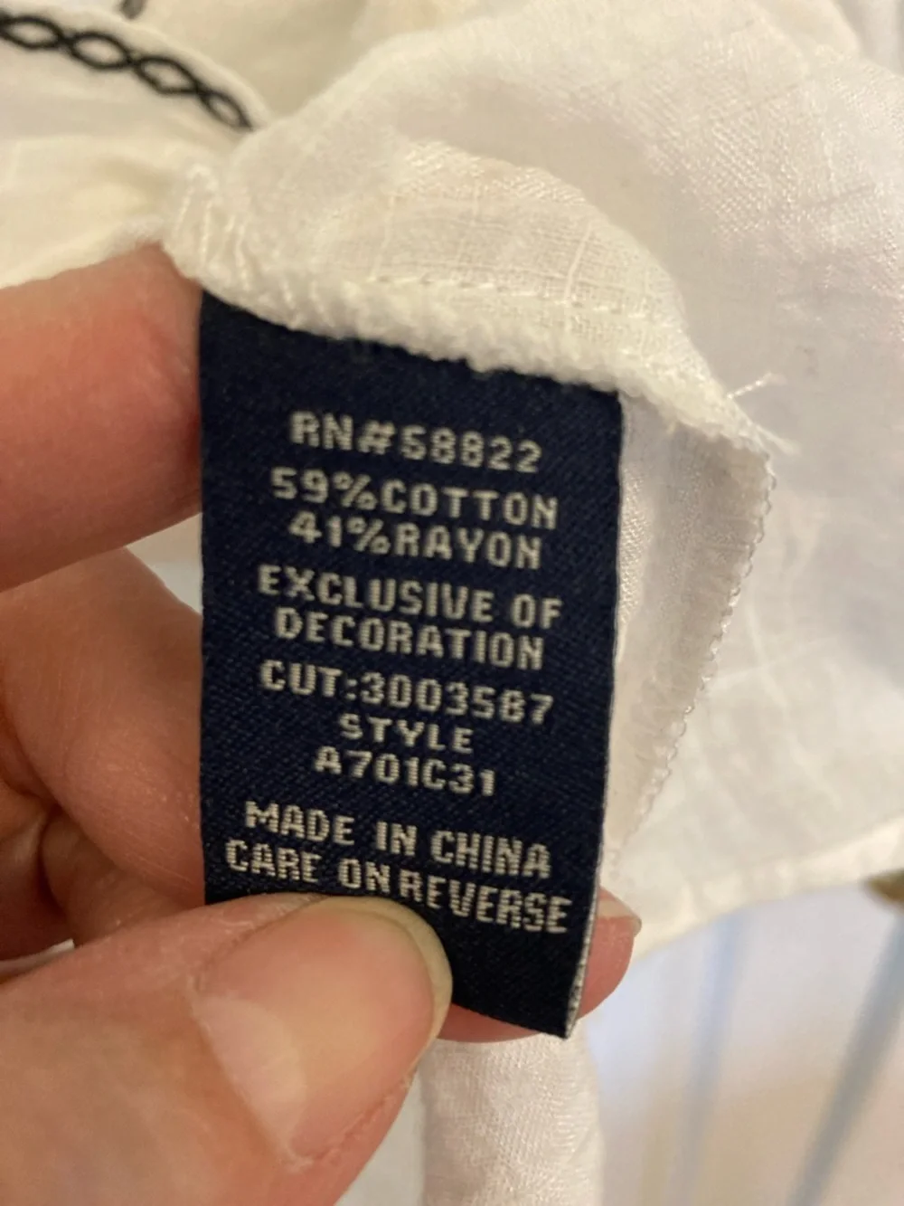 Max Edition White Tunic with Black Embroidered Sleeves and Tie Front - Picture 5 of 7